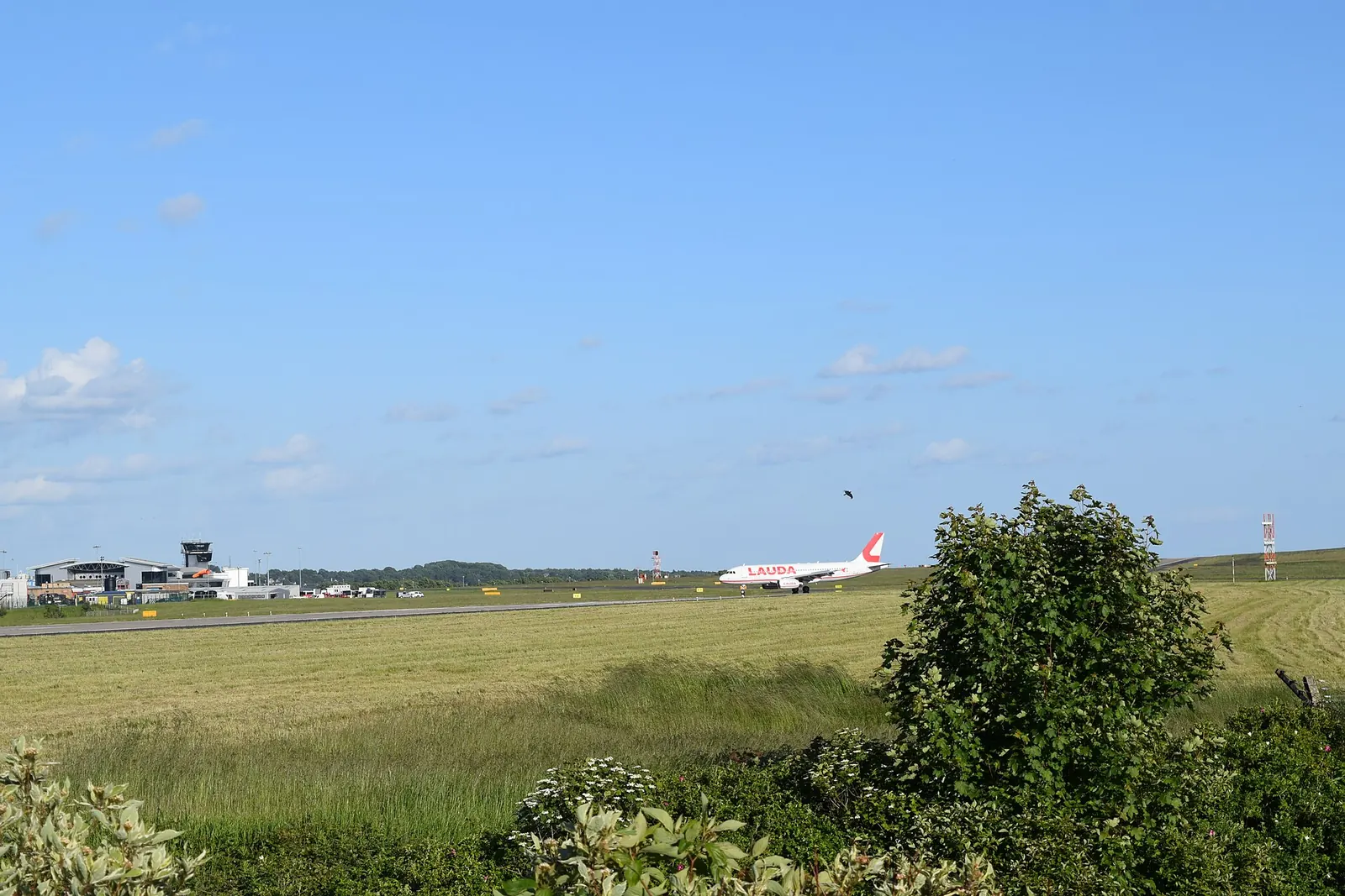 Airbus A320 taxiing at Leeds Bradford Airport